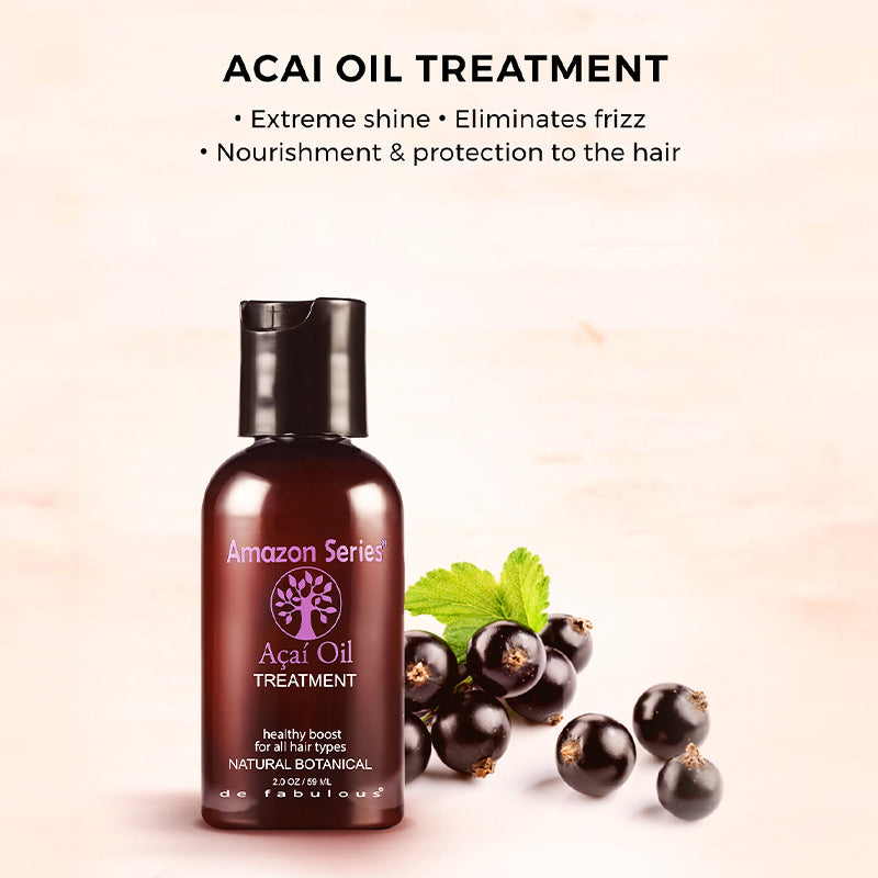 De Fabulous Amazon Series Jojoba Shampoo 250ml + Masque 250ml + Acai Oil 59ml - Image 7 - Buy from Indicrest