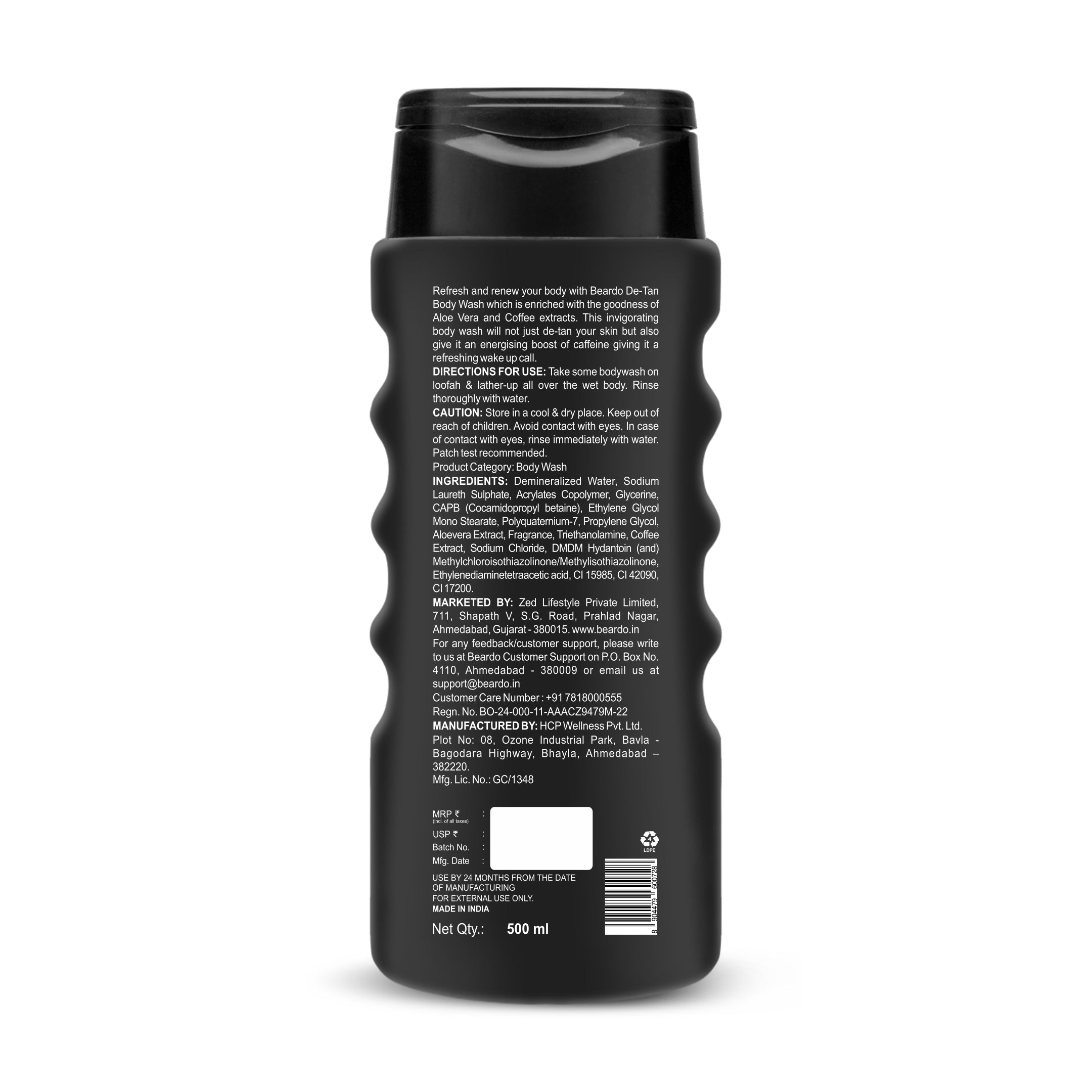 Beardo De-Tan Bodywash for Men, 500ml - Image 7 - Buy from Indicrest