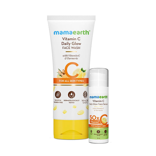 Mamaearth Vitamin C Daily Glow Duo with Vitamin C & Turmeric for Bright, Glowing Skin - Buy from Indicrest