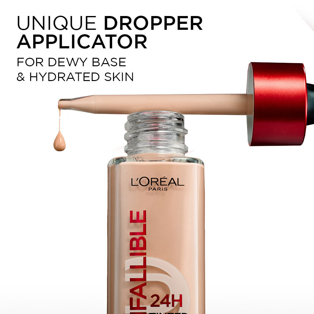L’Oreal Paris Infallible 24H Tinted Serum Foundation, Lightweight, Dewy & Radiant - Rosy Light, 30ml Buy at Indicrest Image 5
