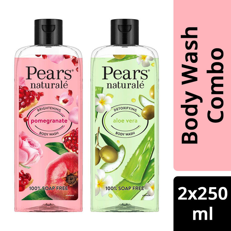 Pears Naturale Detoxifying Aloevera + Brightening Pomegranate Bodywash Combo Buy at Indicrest