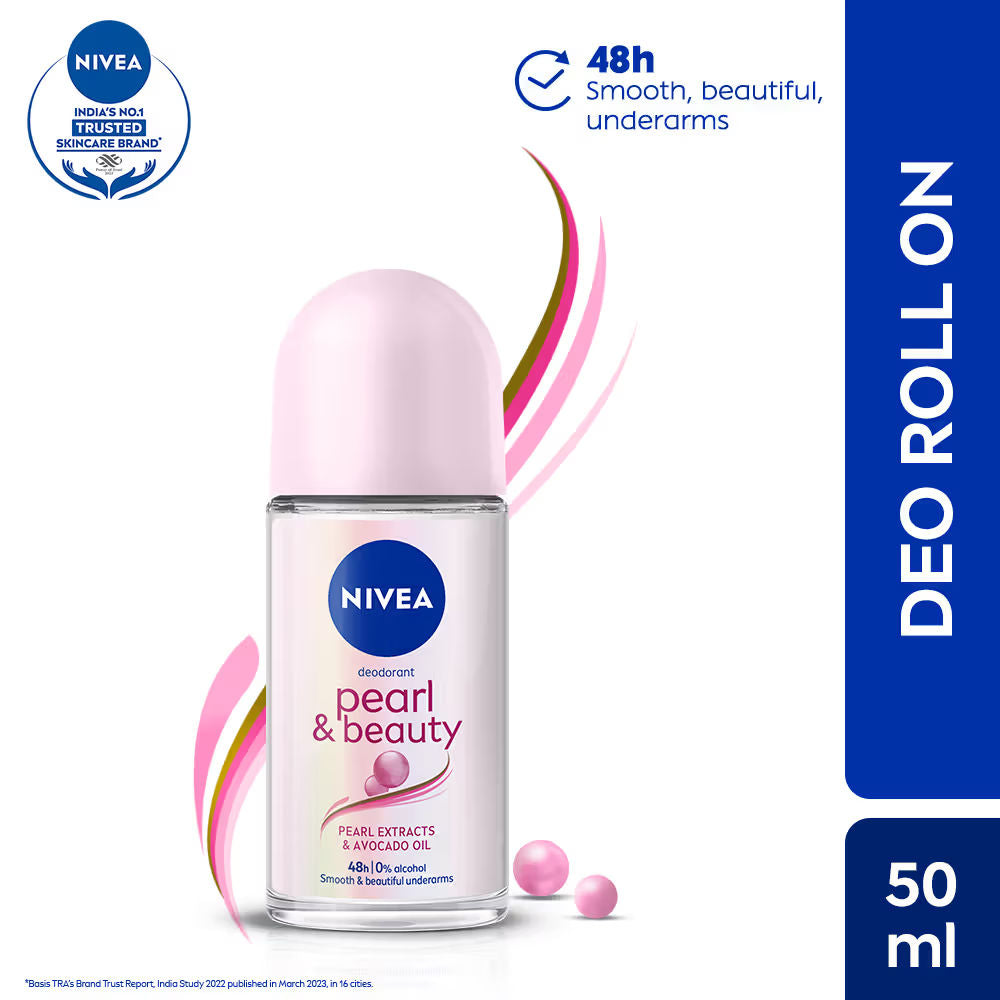Nivea Pearl Deodorant Roll On + Gillette Venus Razor with Aloe Extract Underarm Care Kit, 2 pieces Buy at Indicrest Image 2