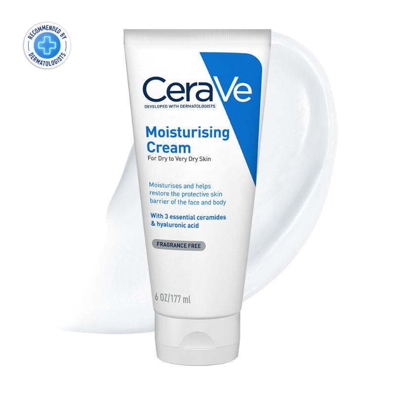 CeraVe Moisturizer Cream For Dry Skin With Ceramides & Hyaluronic Acid For Barrier Repair, 177ml Buy at Indicrest Image 11