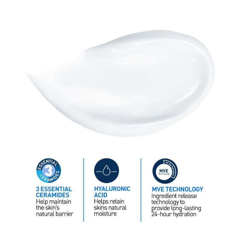 CeraVe Moisturizer Cream For Dry Skin With Ceramides & Hyaluronic Acid For Barrier Repair, 177ml Buy at Indicrest Image 3