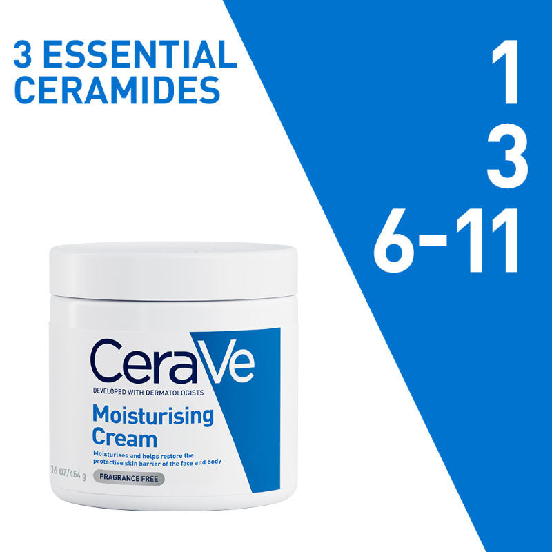 CeraVe Moisturizer For Dry Skin, Barrier Repair Cream with Ceramides, Dermatologist recommended, 454g Buy at Indicrest Image 7