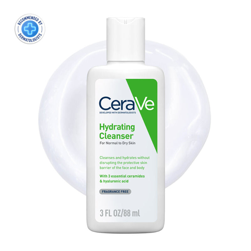 CeraVe Hydrating Cleanser Non-Foaming Face Wash for Dry Skin with Ceramides & Hyaluronic Acid, 88ml Buy at Indicrest Image 11