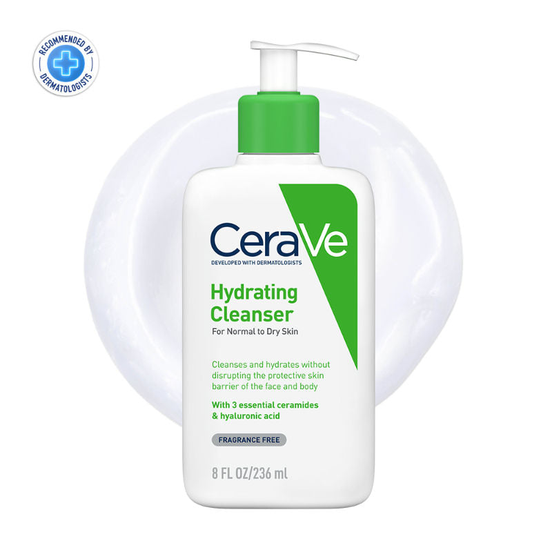CeraVe Hydrating Cleanser Non-Foaming Face Wash for Dry Skin with Ceramides & Hyaluronic Acid, 236ml Buy at Indicrest Image 11