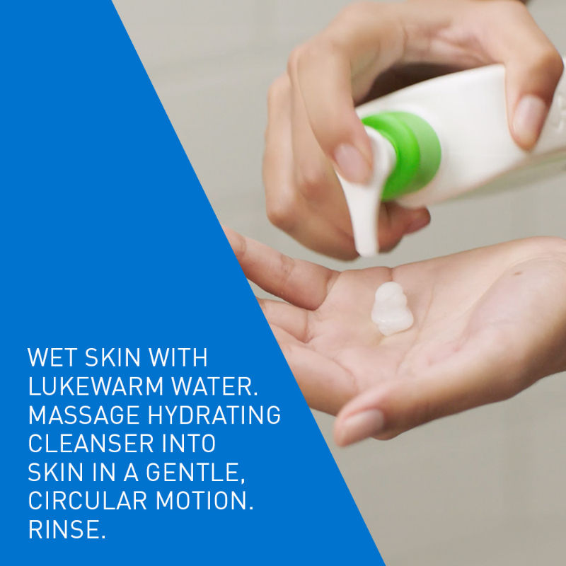 CeraVe Hydrating Cleanser Non-Foaming Face Wash for Dry Skin with Ceramides & Hyaluronic Acid, 236ml Buy at Indicrest Image 8