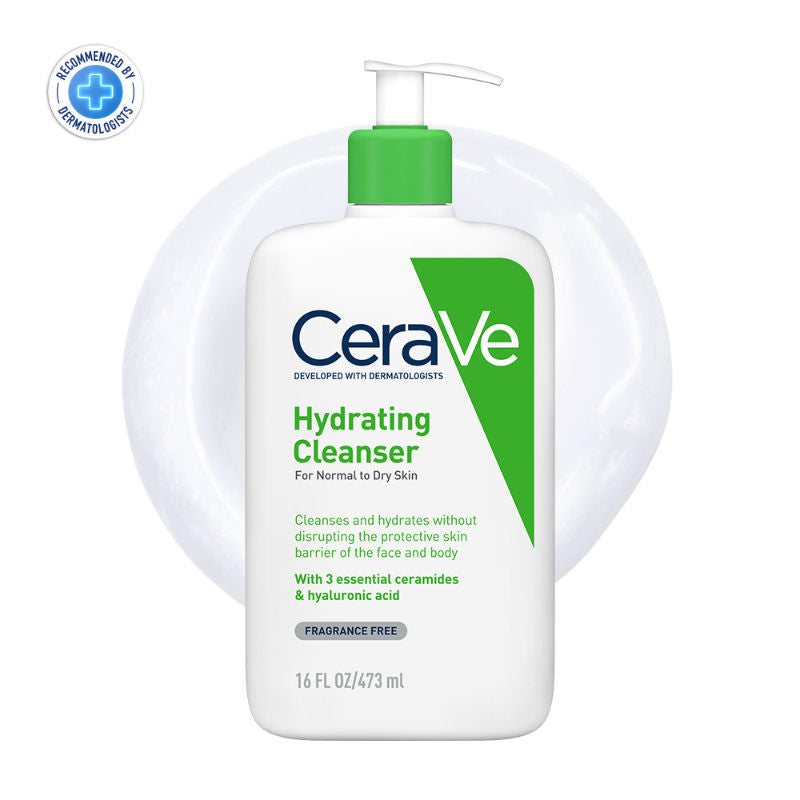 CeraVe Hydrating Cleanser Non-Foaming Face Wash for Dry Skin with Ceramides, Dermatologist Recommend, 473ml Buy at Indicrest Image 11