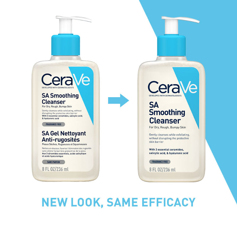 CeraVe SA Smoothing Cleanser For Dry, Rough & Bumpy Skin, Face wash with Salicylic Acid & Ceramides, 236ml Buy at Indicrest Image 6
