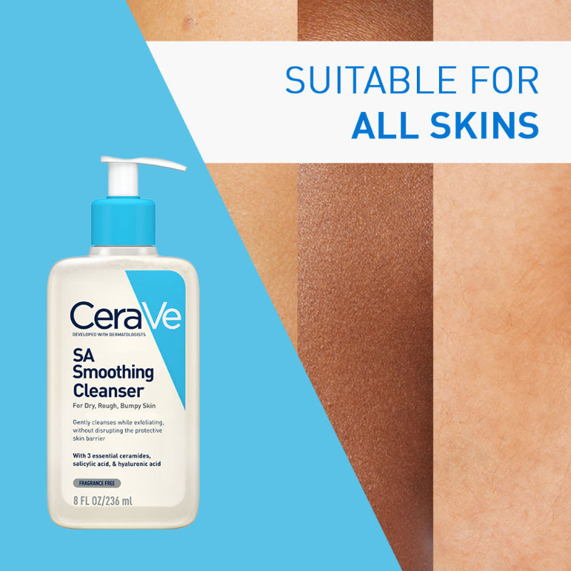 CeraVe SA Smoothing Cleanser For Dry, Rough & Bumpy Skin, Face wash with Salicylic Acid & Ceramides, 236ml Buy at Indicrest Image 9