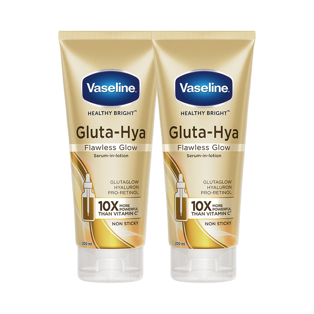 Vaseline Gluta-Hya Flawless Glow Serum-In-Lotion (Pack of 2), 2 pieces Buy at Indicrest