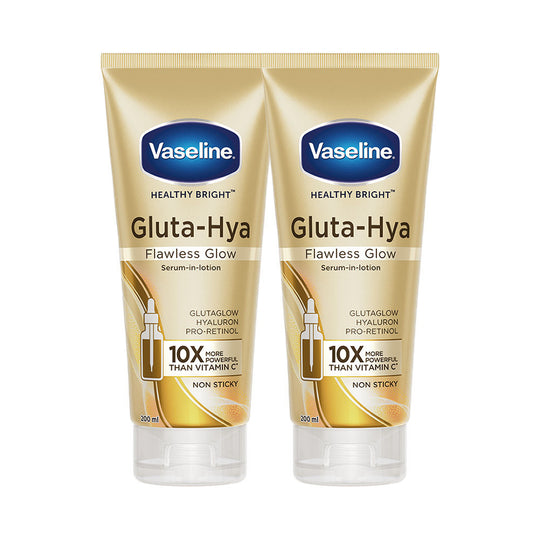 Vaseline Gluta-Hya Flawless Glow Serum-In-Lotion (Pack of 2), 2 pieces Buy at Indicrest