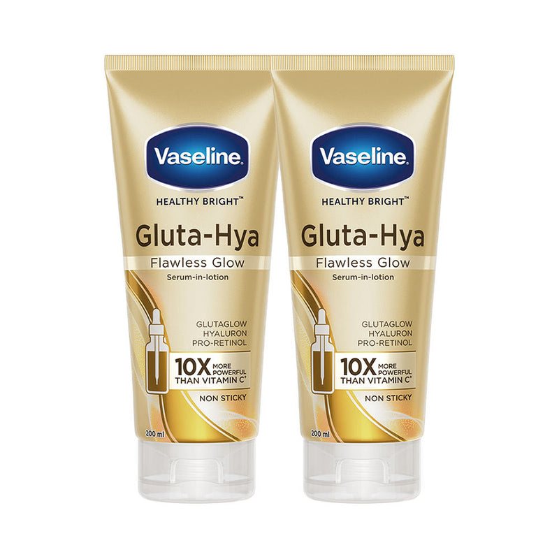 Vaseline Gluta-Hya Flawless Glow Serum-In-Lotion (Pack of 2), 2 pieces Buy at Indicrest