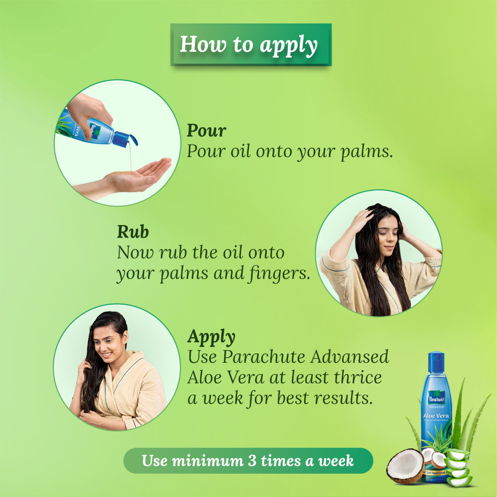 Parachute Advansed Aloe Vera Enriched Coconut Hair Oil for Soft and Strong Hair, 400ml Buy at Indicrest Image 4