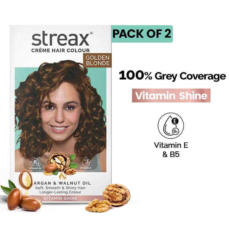 Streax Hair Colour - Golden Blonde 7.3 (Pack of 2), 2 pieces Buy at Indicrest