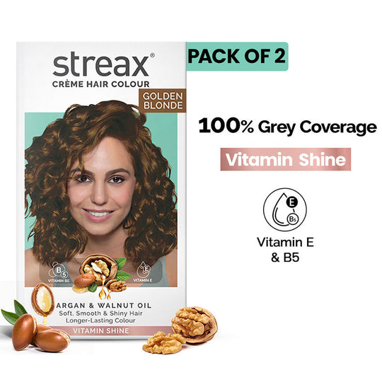 Streax Hair Colour - Golden Blonde 7.3 (Pack of 2), 2 pieces Buy at Indicrest