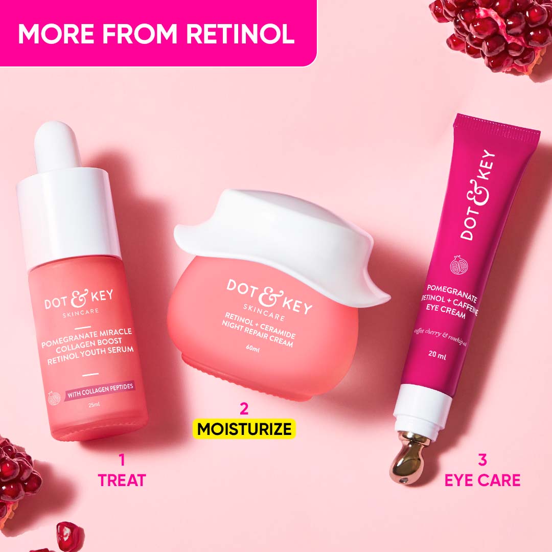 Dot & Key Retinol + Ceramide Night Cream, Pack of 2 (60ml)