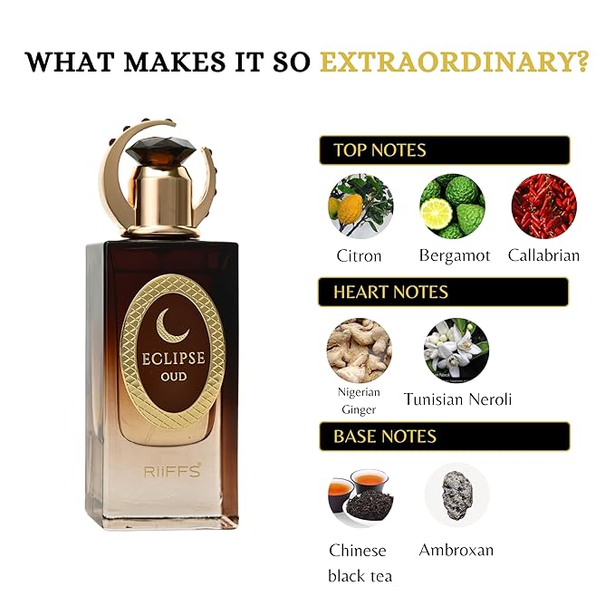 RiiFFS Eclipse Oud Extrait De Parfum for Men, 60ml