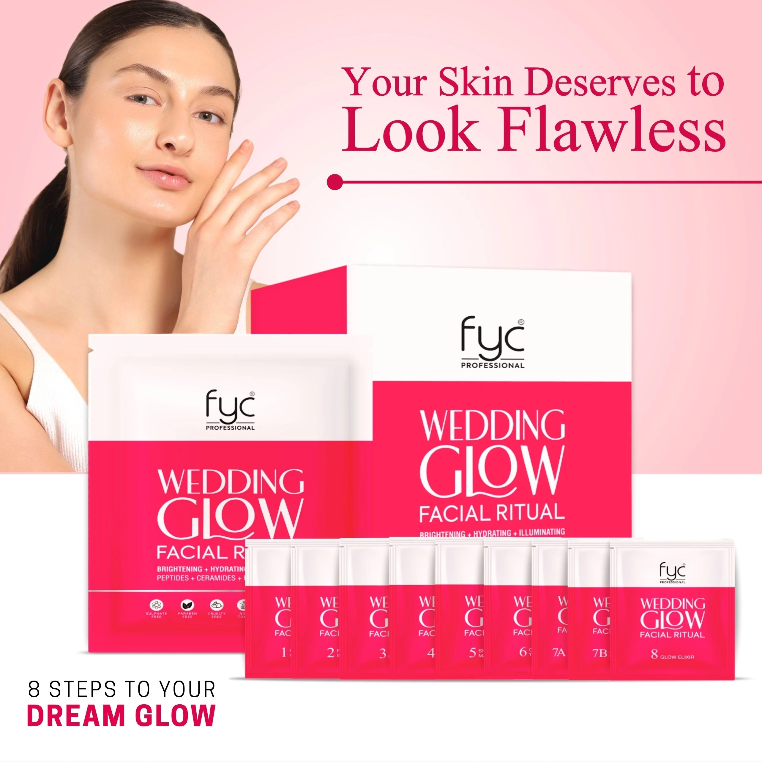 fyc-professional-wedding-glow-facial-ritual-8-step-facial-kit-185g-x-5 - Image 2 - Buy from Indicrest