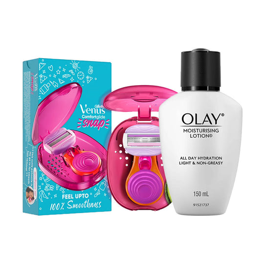 Gillette Venus Skincare Combo - Olay Moisturizing Lotion + Venus Snap Razor, 2 pieces Buy at Indicrest