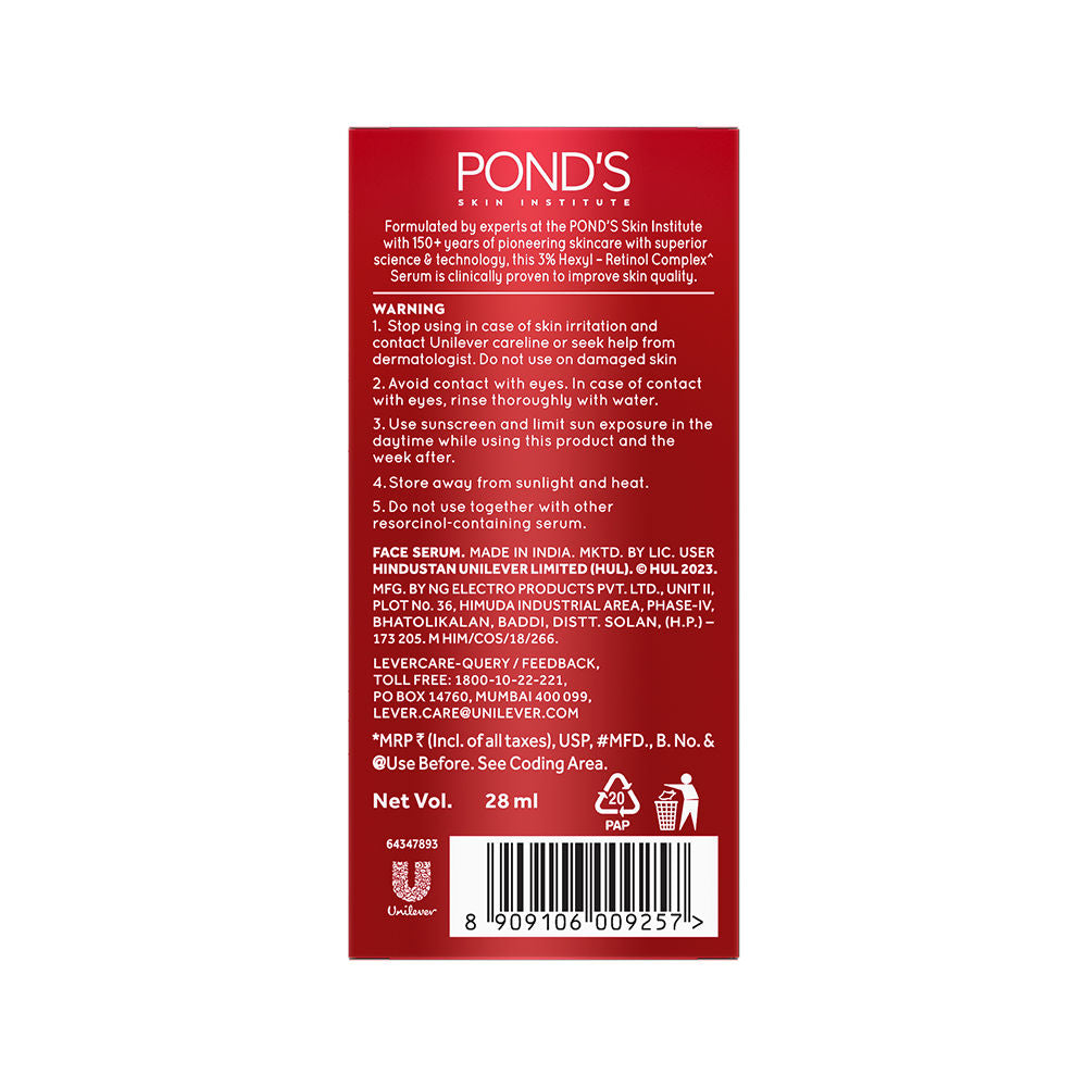 Pond’s Youthful Miracle Hexyl Retinol Complex, Renew & Repair Serum, 28ml Buy at Indicrest Image 9