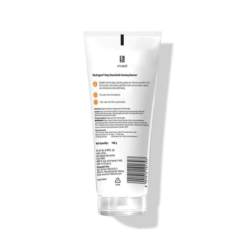 Neutrogena Deep Clean Gentle Foaming Cleanser, 150g
