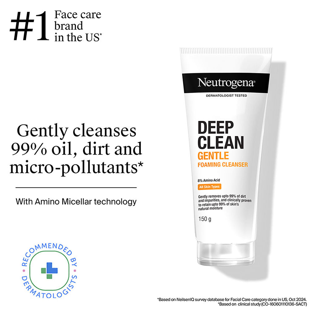 Neutrogena Deep Clean Gentle Foaming Cleanser, 150g