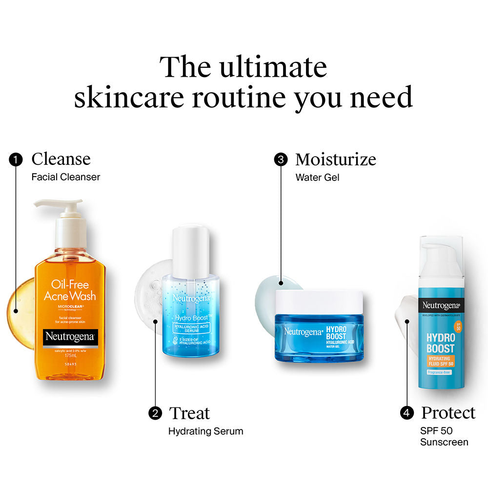 Neutrogena Monsoon Bestseller Duo - Oil-Free Acne Wash + Face Moisturizer For Supercharged Hydration