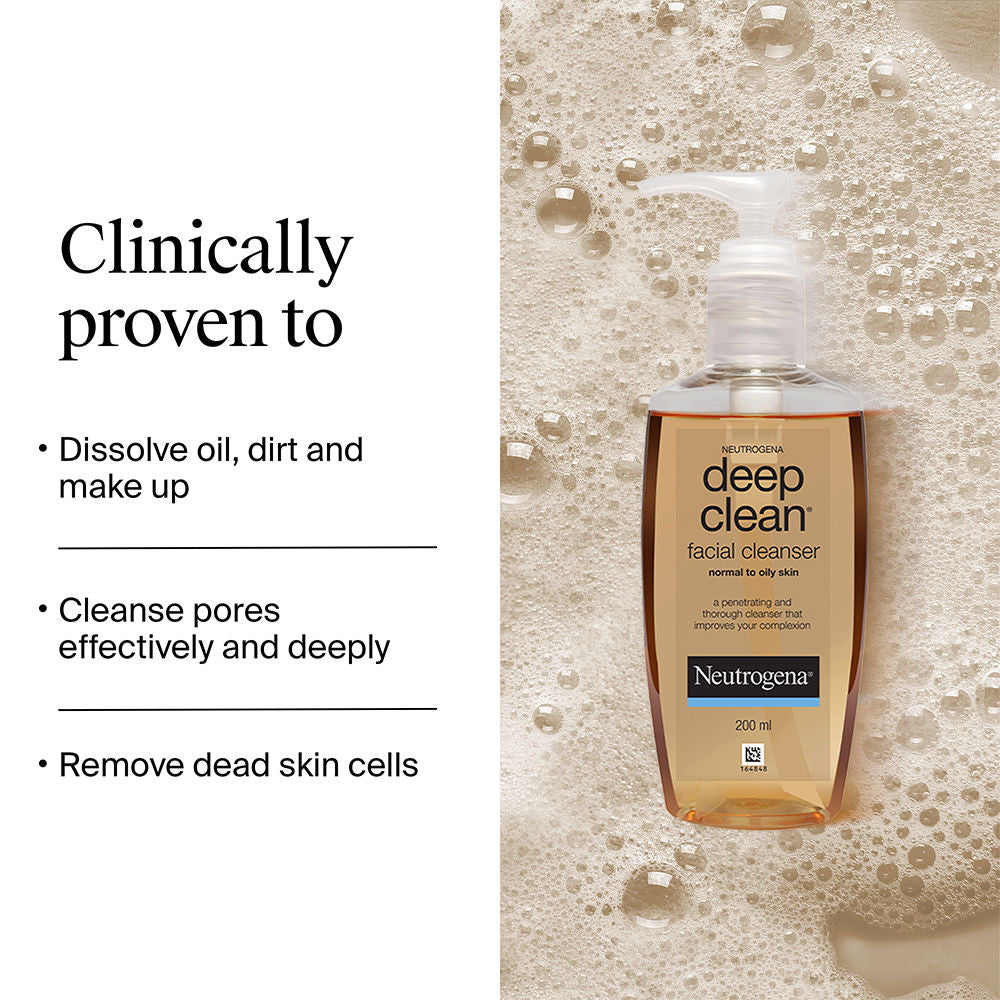 Neutrogena Deep Clean and Hyaluronic Acid Serum Combo, Serum 30ml + Cleanser 200ml