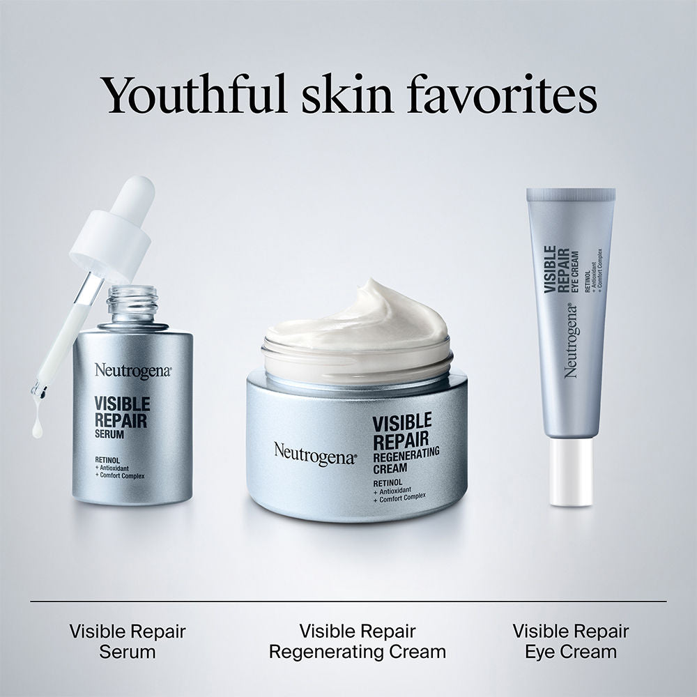 Neutrogena Visible Repair Retinol Face Serum & Moisturizer Duo for Anti-Ageing, Wrinkles, Fine Lines