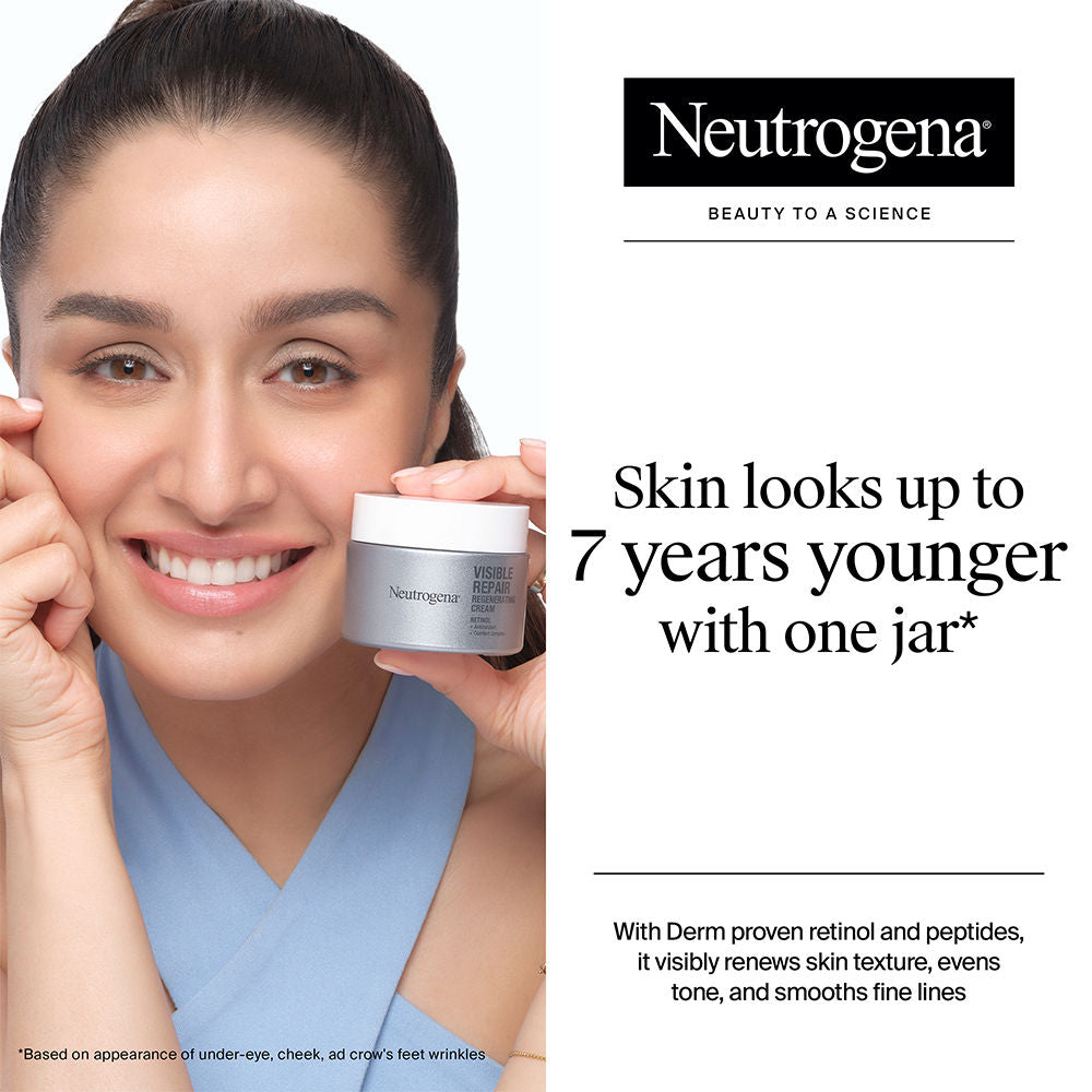 Neutrogena Visible Repair Retinol Face Serum & Moisturizer Duo for Anti-Ageing, Wrinkles, Fine Lines