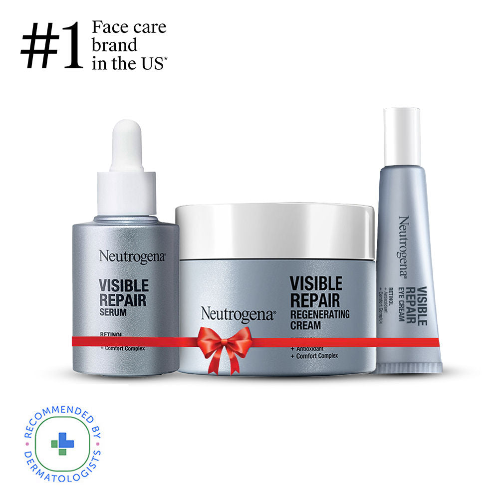Neutrogena Visible Repair Complete Care Combo, Cream 50g + Serum 30ml + Under Eye Cream 15g
