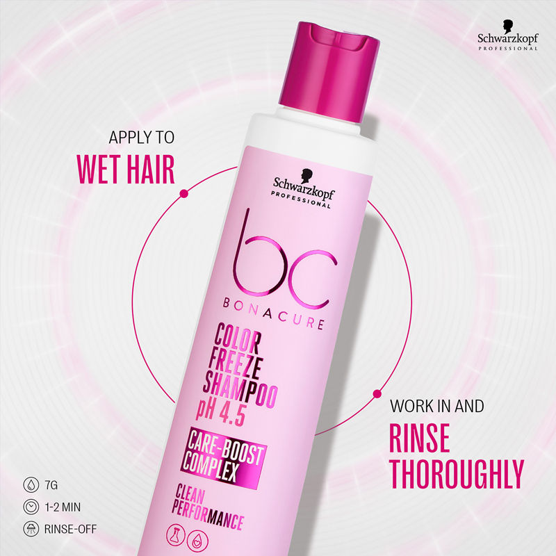Schwarzkopf Professional Bonacure pH 4.5 Color Freeze Shampoo, 250ml + Spray Conditioner, 200ml Combo Buy at Indicrest Image 7