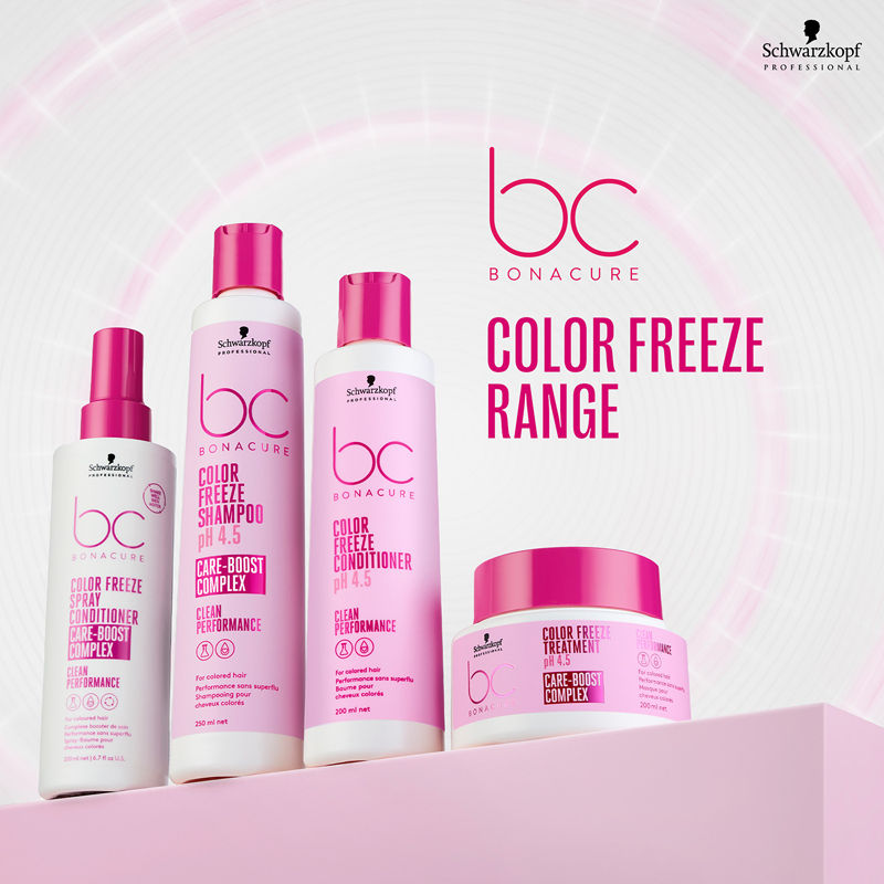 Schwarzkopf Professional Bonacure pH 4.5 Color Freeze Shampoo, 250ml + Spray Conditioner, 200ml Combo Buy at Indicrest Image 9
