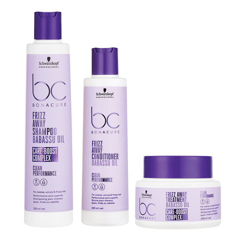 Schwarzkopf Professional Bonacure Frizz Away Shampoo, 250ml + Conditioner, 200ml + Treatment Mask, 200ml Combo Buy at Indicrest