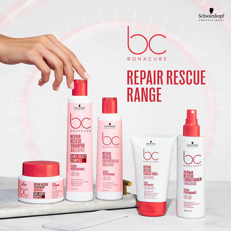 Schwarzkopf Professional Bonacure Repair Rescue Shampoo, 250ml + Conditioner, 200ml + Treatment Mask, 200ml Combo Buy at Indicrest Image 9