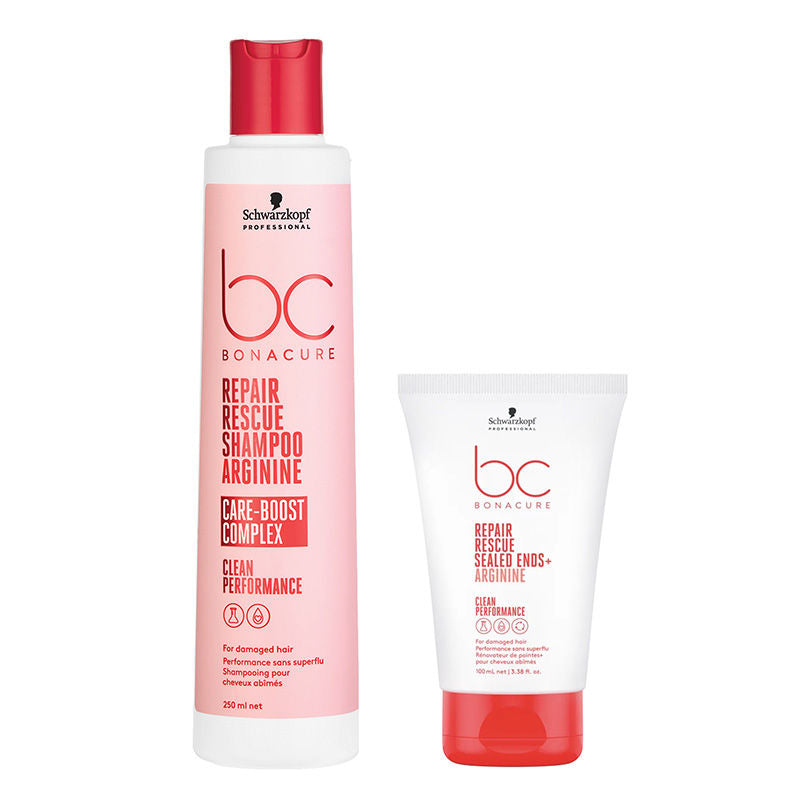 Schwarzkopf Professional Repair Rescue Shampoo, 250ml + Sealed End Cream, 100ml Combo, 2 pieces Buy at Indicrest
