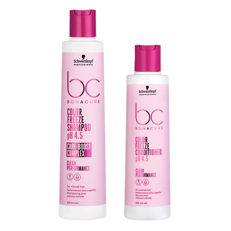 Schwarzkopf Professional Bonacure Color Freeze Shampoo, 250ml + Conditioner, 200ml Combo Buy at Indicrest