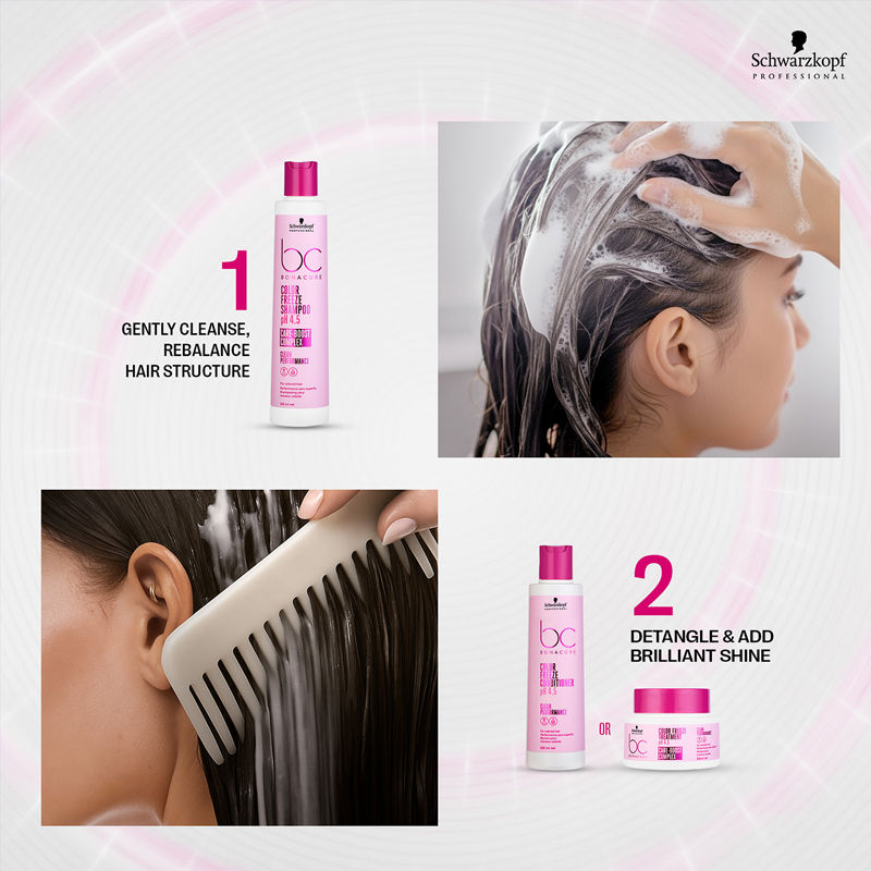 Schwarzkopf Professional Bonacure Color Freeze Shampoo, 250ml + Conditioner, 200ml Combo Buy at Indicrest Image 10