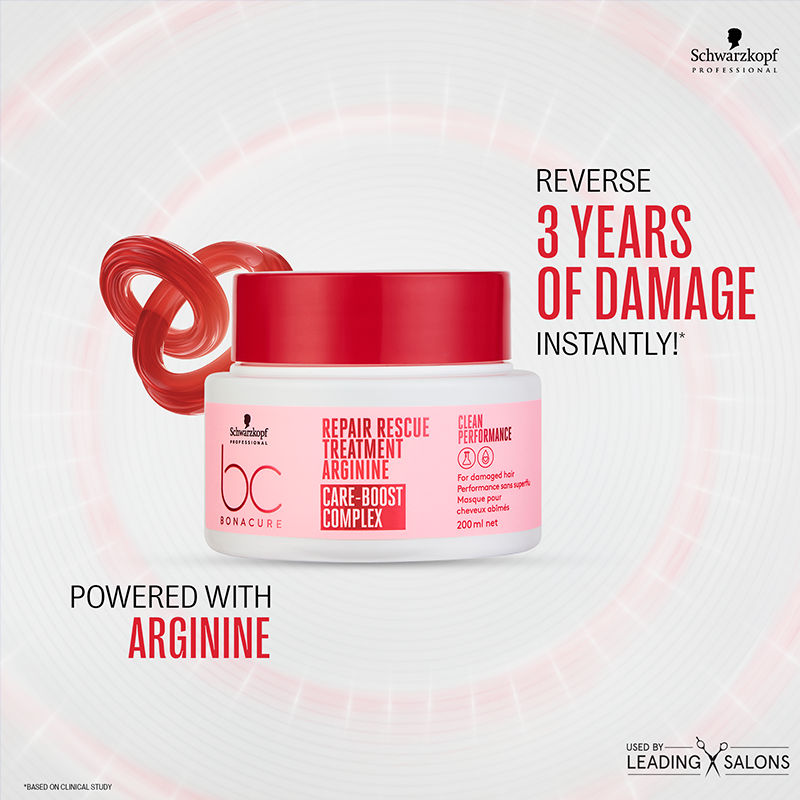 Schwarzkopf Professional Bonacure Frizz Away Shampoo, 250ml & Repair Rescue Treatment, 200ml Combo Buy at Indicrest Image 3