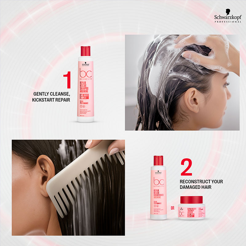 Schwarzkopf Professional Bonacure Repair Rescue Shampoo Combo (Pack of 2) Buy at Indicrest Image 9
