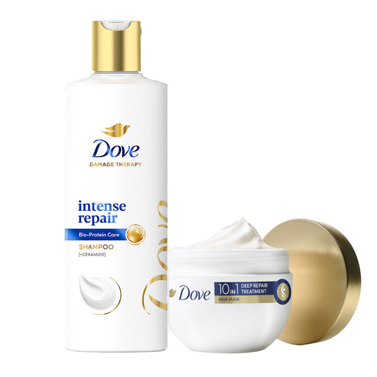 Dove Intense Repair Treatment Shampoo + Hair Mask For Frizzy Hair, 1120ml Buy at Indicrest