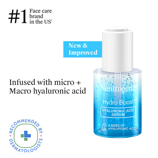 Neutrogena Hydro Boost Hyaluronic Acid Moisturizing Face Serum with Vitamin B5 for Dry & Normal Skin, 30ml