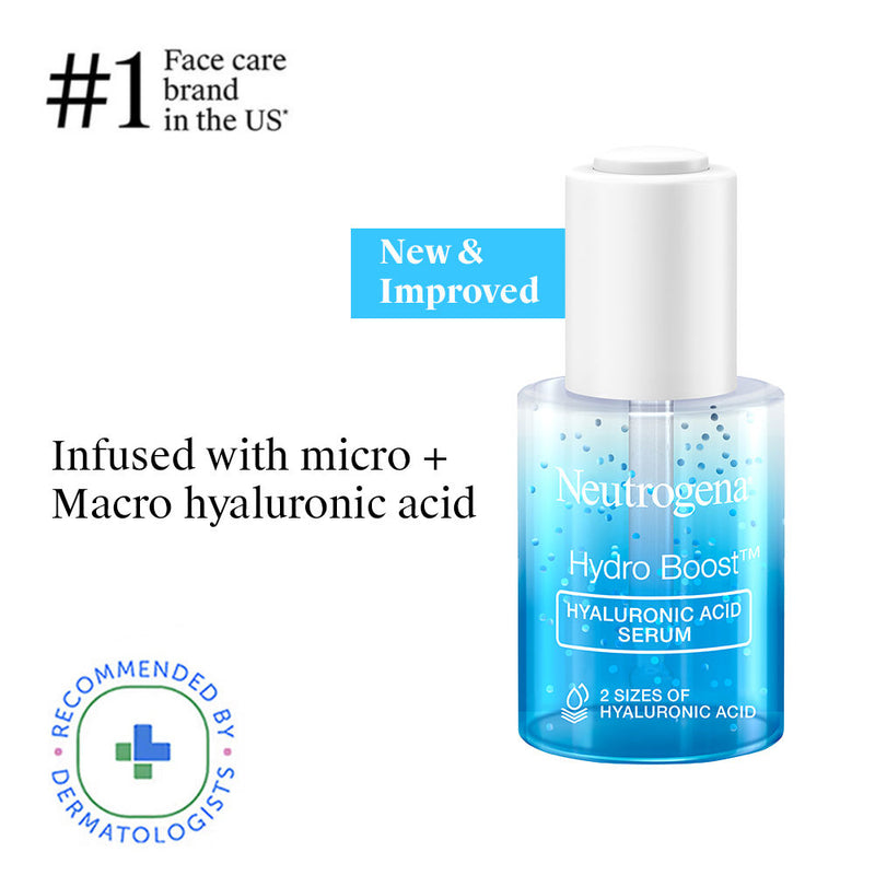 Neutrogena Hydro Boost Hyaluronic Acid Moisturizing Face Serum with Vitamin B5 for Dry & Normal Skin, 30ml