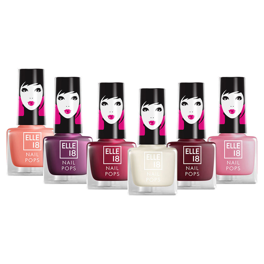 Elle 18 Chip Resistant il Polish Combo Set 6 pieces Buy at Indicrest