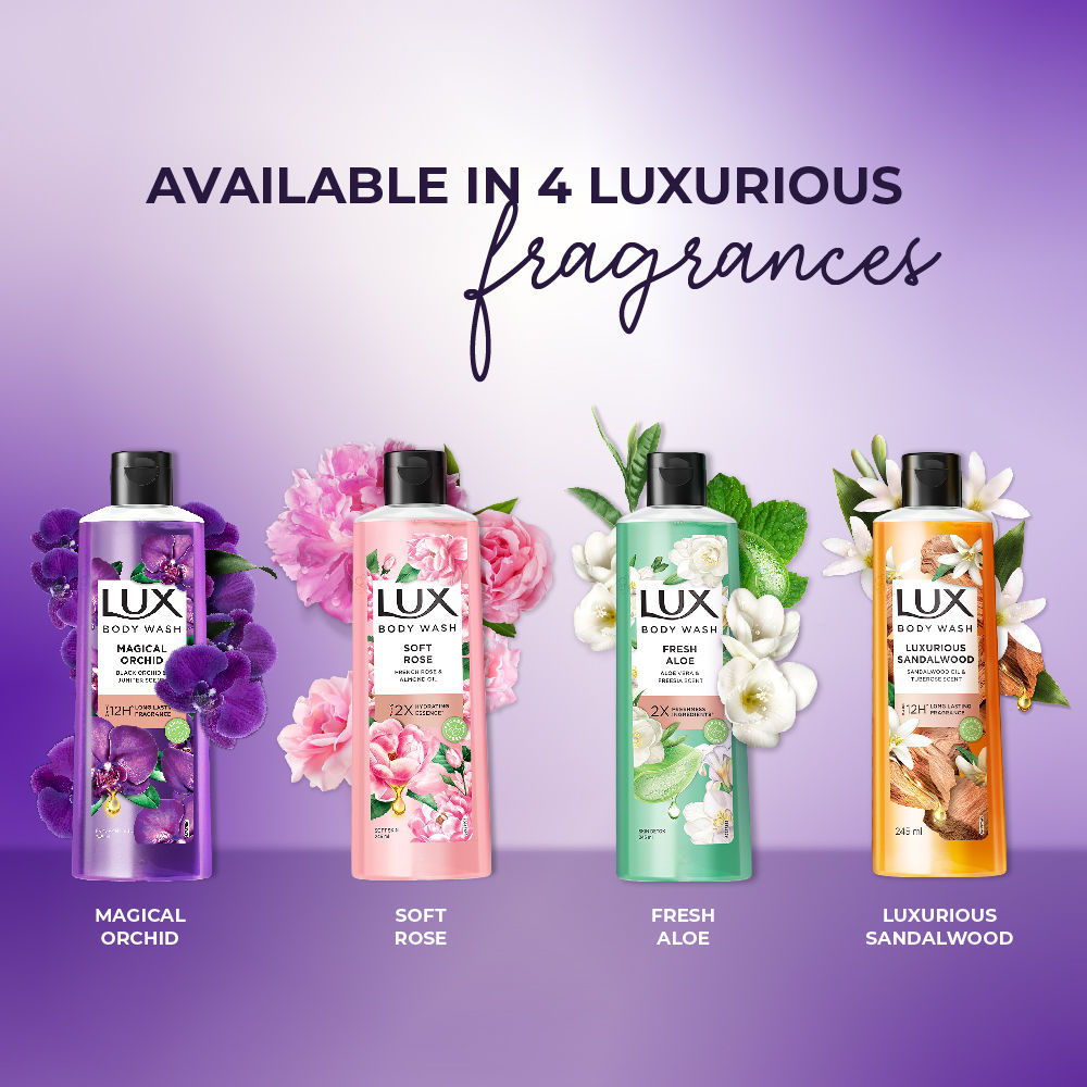 LUX Body Wash Magical Orchid Shower Gel Black Orchid Fragrance & Juniper Scent, 245ml Buy at Indicrest Image 9