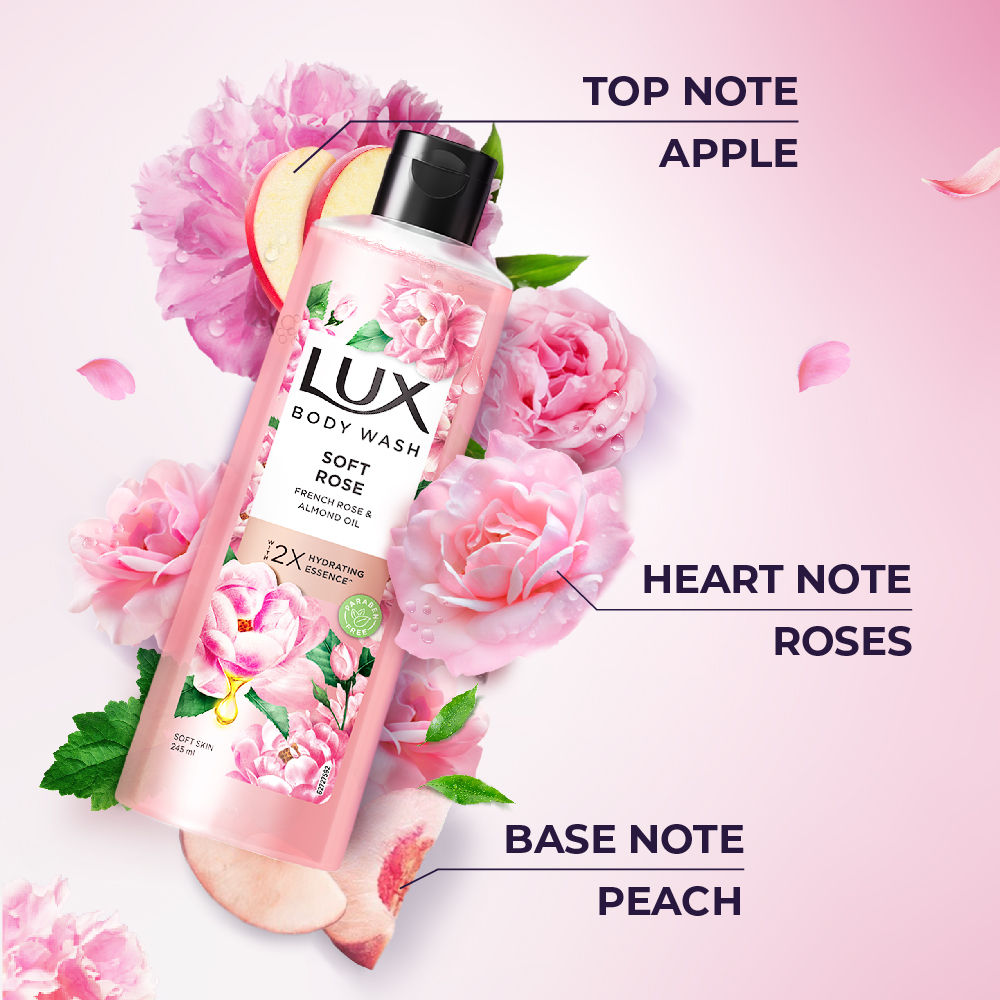 Lux French Rose Fragrance And Almond Oil Bodywash, 245ml Buy at Indicrest Image 5