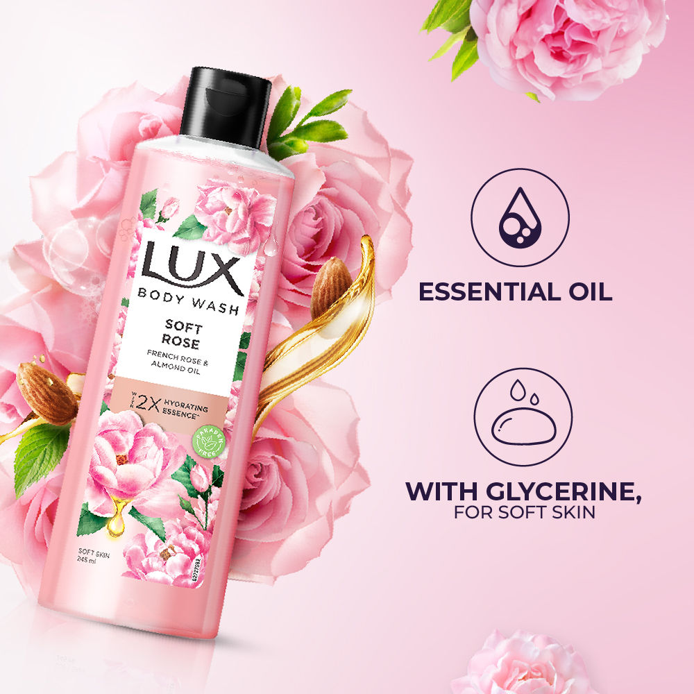 Lux French Rose Fragrance And Almond Oil Bodywash, 245ml Buy at Indicrest Image 7