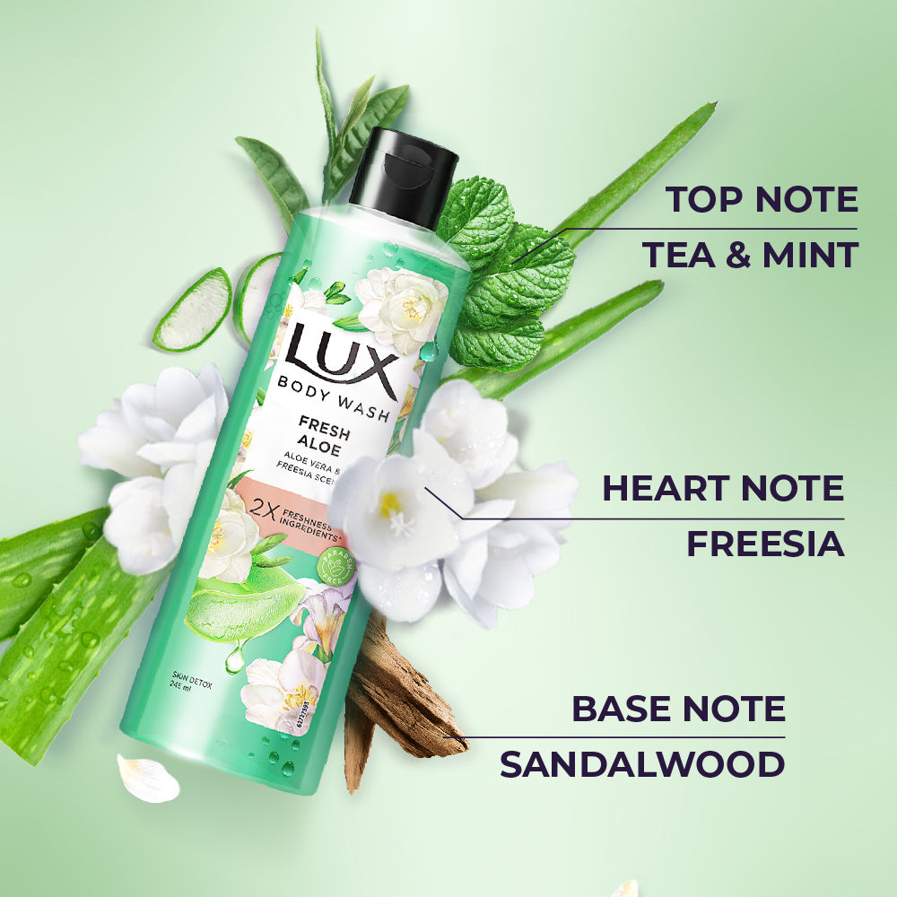 Lux Freesia Fresh Aloe Vera Bodywash Shower Gel, 245ml Buy at Indicrest Image 5